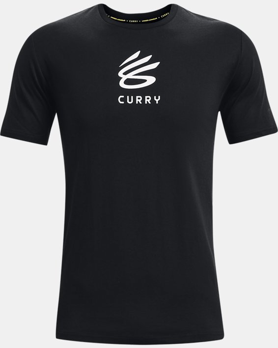Men's Curry UNDRTD Splash T-Shirt, Black, pdpMainDesktop image number 4